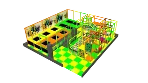Rodinný indoor playground s trampolínovou zónou a veľkou šmýkačkou